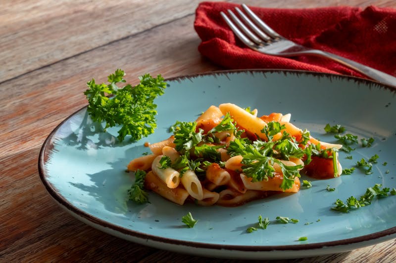 Penne Arrabiata with spicy tomato sauce