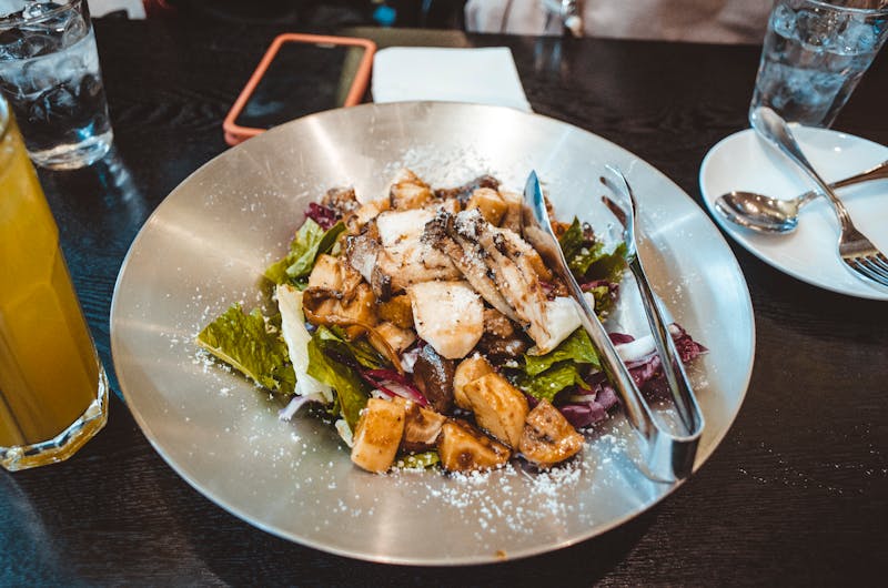 Seasonal mixed greens salad with seasonal vegetables